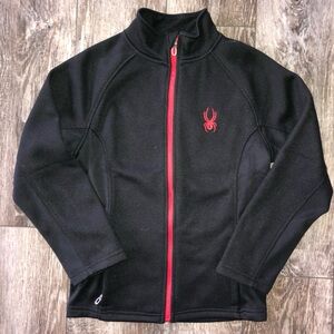 Spyder Fleece Lined Zip Up Knit Jacket- Boys Youth M (8-10)
